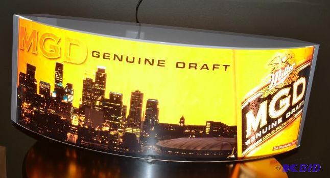 lot 30 image: MGD Draft beer lighted sign,  with the&n...