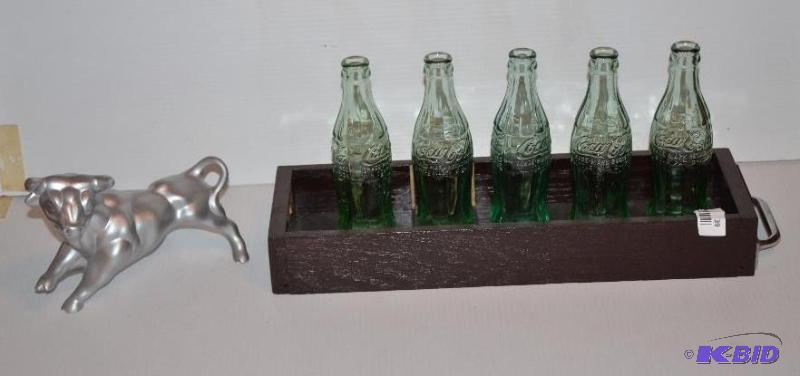 lot 39 image: 5 Coca-Cola  bottles metal red bull...