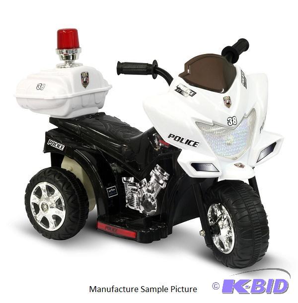 6V Black &amp White Lil Patrol Ride-on Polic...