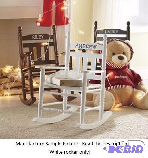 Childs Medium Rocker - White - Solid wood wit...