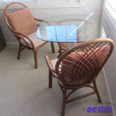 Rattan Table & Chairs