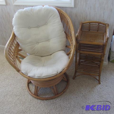 Rattan & Wicker Rocker, Stand