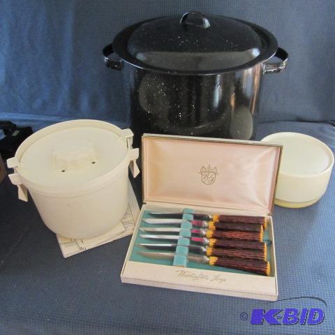 Stock Pot, Knife Set, Cooker