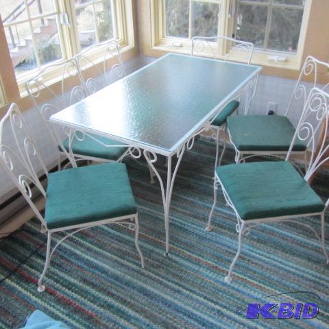 Patio Table & Six Chairs