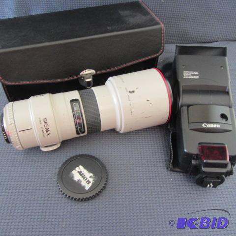 Sigma Camera Lens, Canon Flash