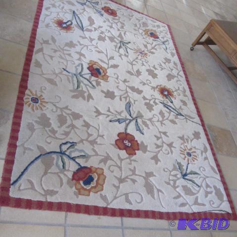 Hooked Wool Area Rug