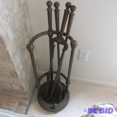 Brass Fireplace Set