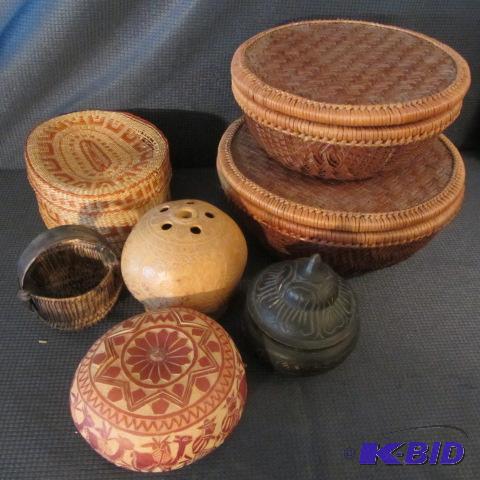 Baskets, Carved Gourds
