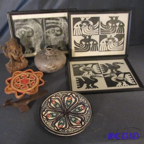 Block Prints, Pottery, Carving