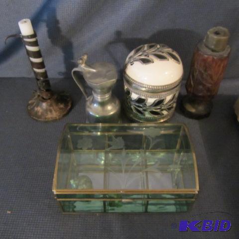 Jewelry Box, Canister, Pewter