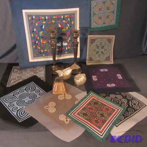 Hmong Handiwork, Silk, Candle Stands
