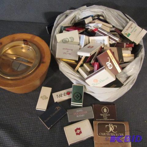 Walnut Ashtray, Matchbooks