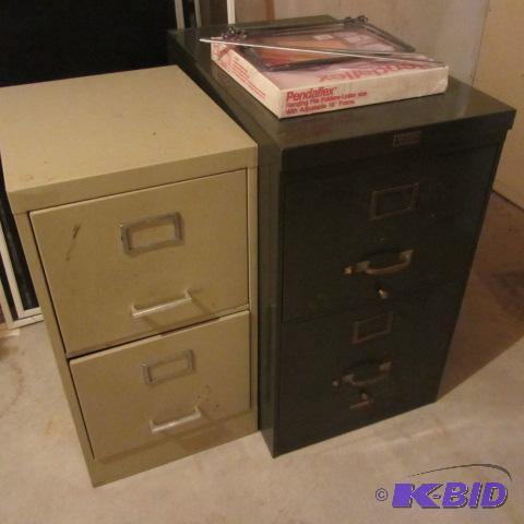 Metal File Cabinets, Folders
