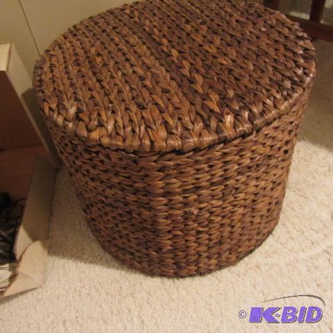 Round Wicker Stool