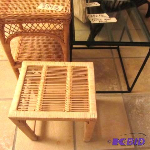 Glass Top & Wicker Tables