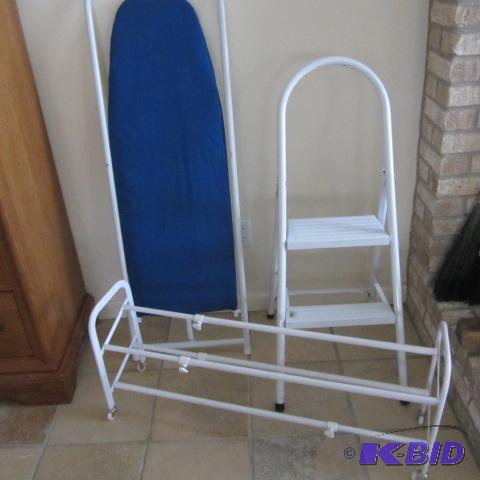 Step Stool, Ironing Board, Rack