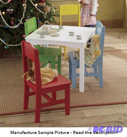 Five Piece Table and Chair Set - Colorful tab...