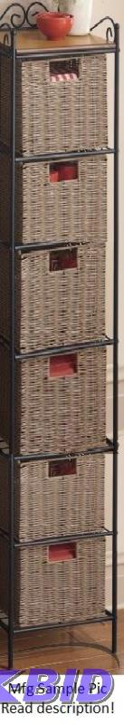 6 Basket Storage Tower - Natural -&nbspAdd i...