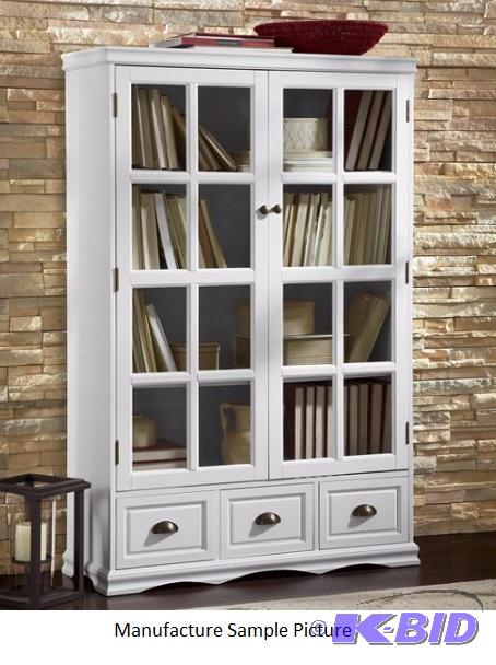 Saunders Glass Front Storage Exclusive - Whit...