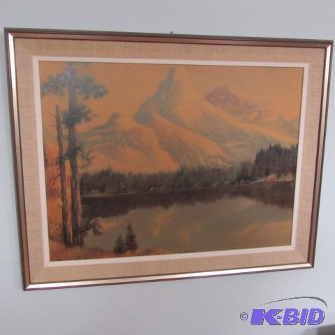 Vintage Mountain Scene