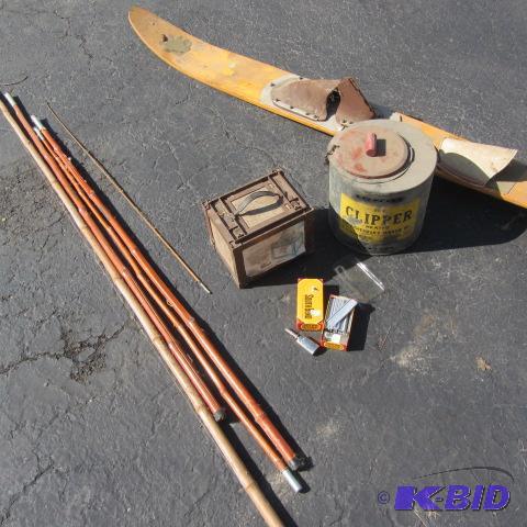Minnow Bucket, Water Ski, Oil Can