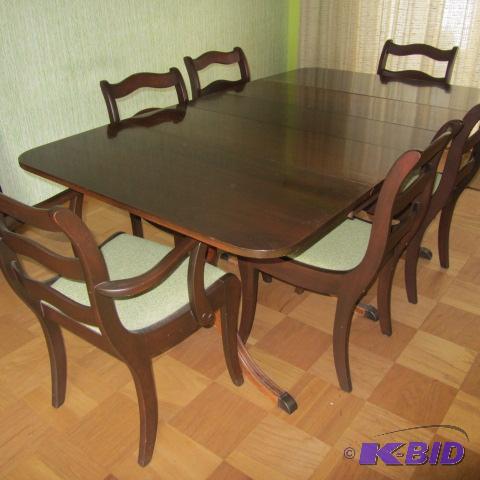 Duncan Phyfe Table & Chairs