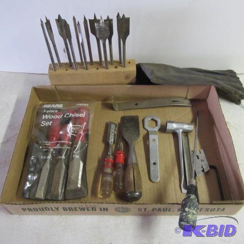 Wood Auger Bits, Chisels
