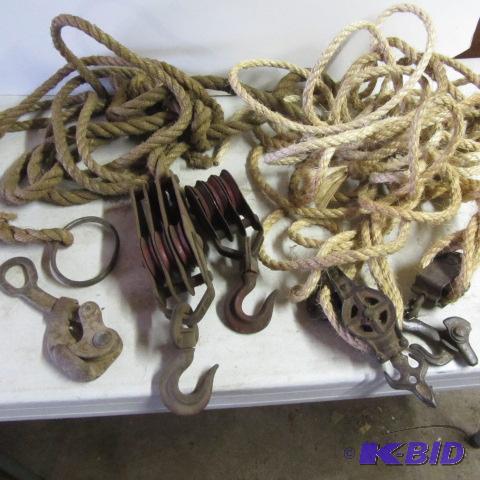 Rope, Pullies, Crescent Rope Stop