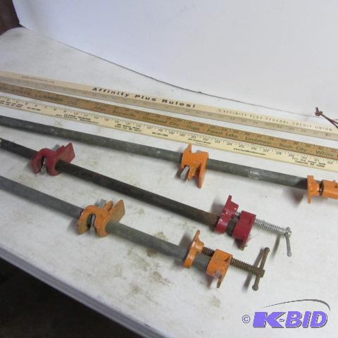 Pipe Clamps, Rulers