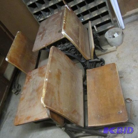 Antique School Desks