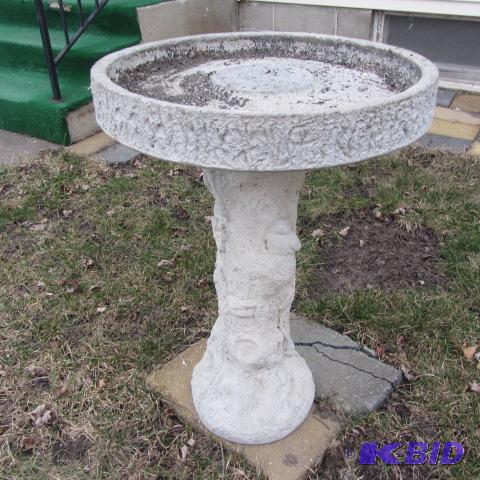 Cement Bird Bath