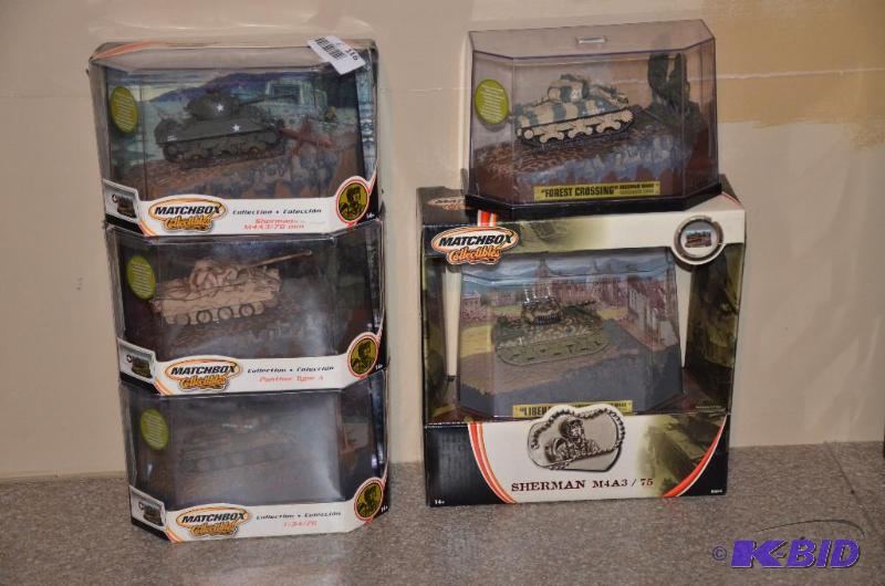 lot 116 image: Matchbox Collectibles Tanks - each tank is 3....