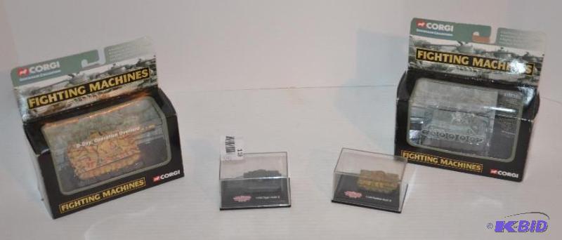 lot 119 image: 4 toy tanks collectible - Corgi...