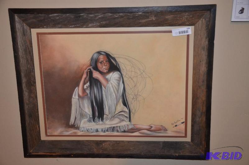 lot 133 image: Framed print signed by Tony Eagle House 81 , ...