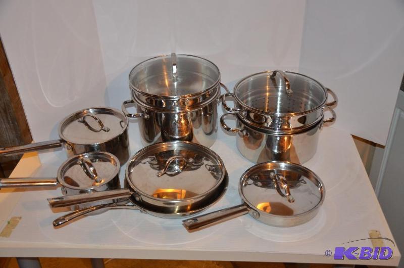 lot 140 image: Metro Marketing 1810 Stainless steel cookwar...