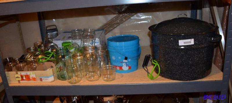 lot 144 image: Canning equipment, jars, lids...