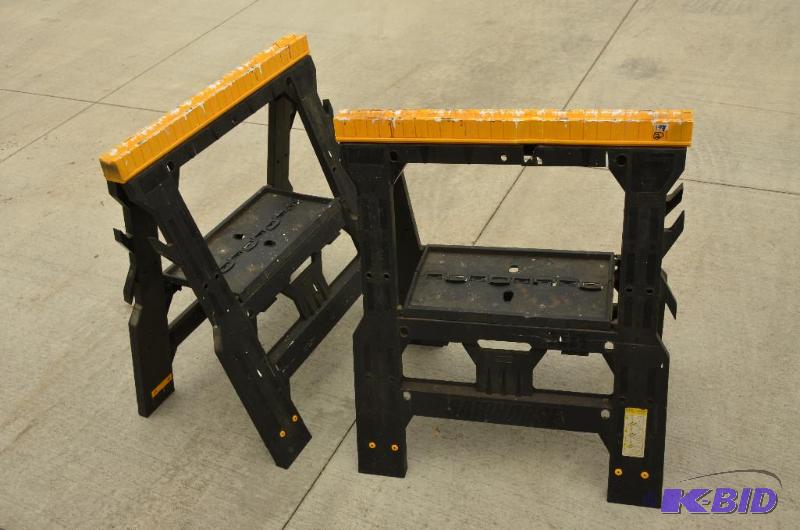 lot 194 image: two saw horses...