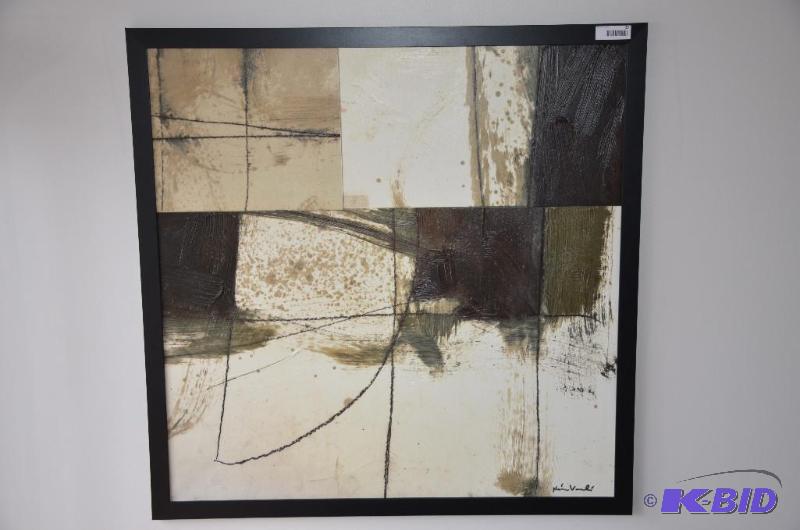 lot 29 image: Signed Oil painting. Artists initials are NV...