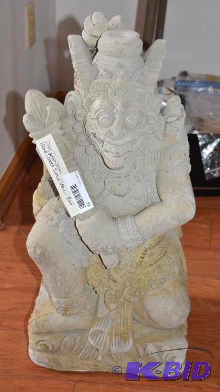 lot 31 image: Door Guardian hand carved soap stone Statue ...