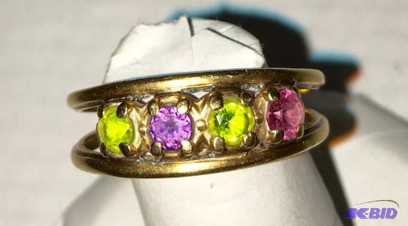 lot 3C image: 14k GOLD Ring with gemstones- We have 2 of th...