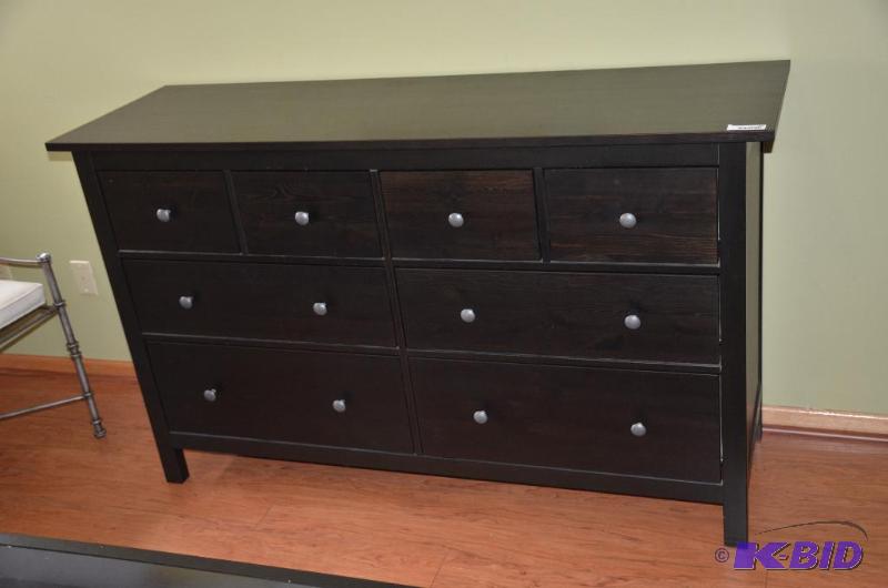 lot 47 image: Brown IKEA dresser 64" x20" x38&quo...