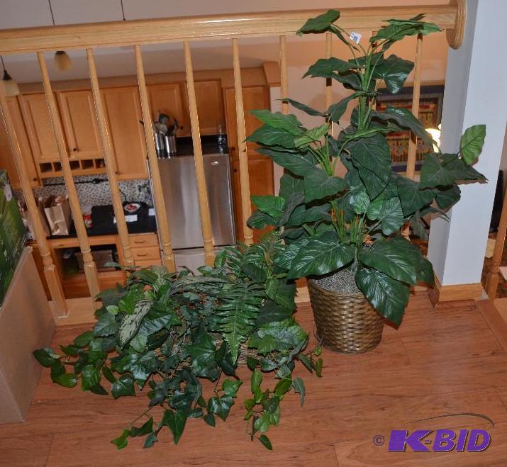 lot 53 image: Artificial plants. One is 36" tall. the ...