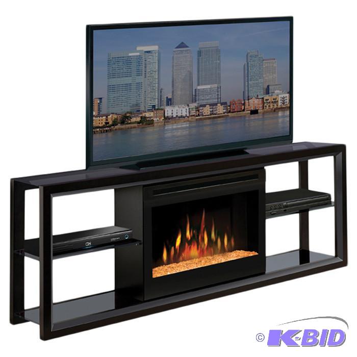 lot 6 image: Dimplex TV Stand with Electric Fireplace.&nb...