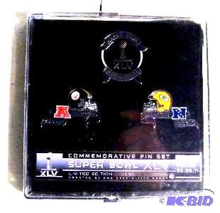 lot 331 image: Commemorative Pin Set - Superbowl 45 - In Nor...