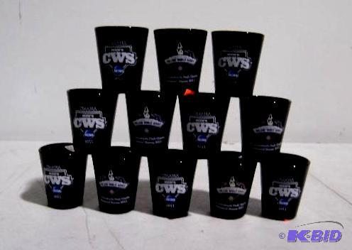 lot 336 image: Lot of 12 Black Shot Glasses - 2011 Mens Coll...