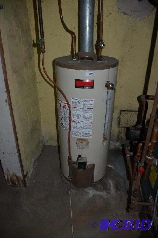 lot 100 image: Kenmore 40 gal. Dash Water Heater. Model 1533...