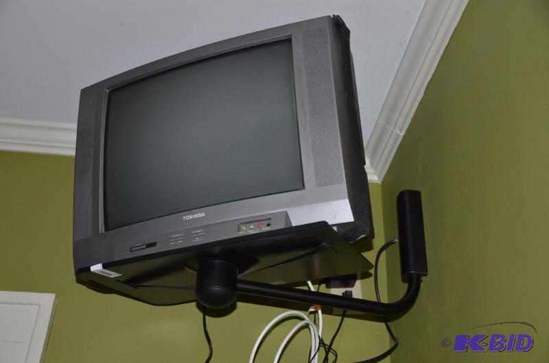 lot 111 image: Toshiba TV with Prime Time Wall Mounted Turna...
