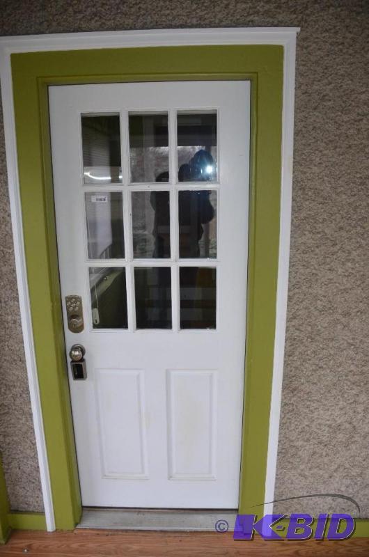 lot 12 image: 32" metal exterior door with glass &am...