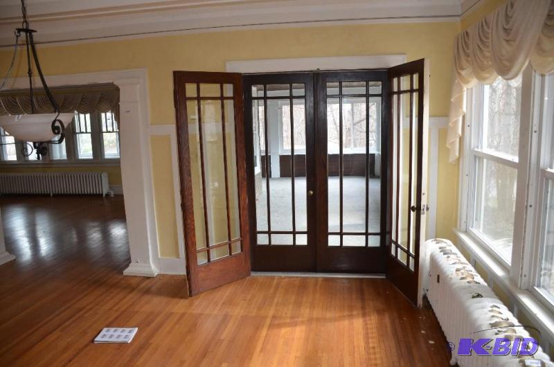 lot 21 image: Antique Glass French Doors- 60". Does no...