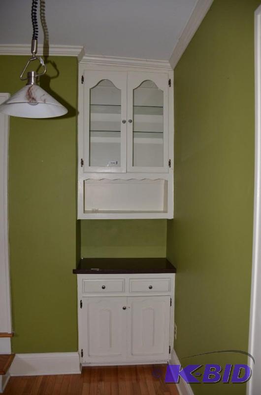 lot 3 image: Upper cabinet 33x54x12" with glass doors...